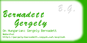 bernadett gergely business card